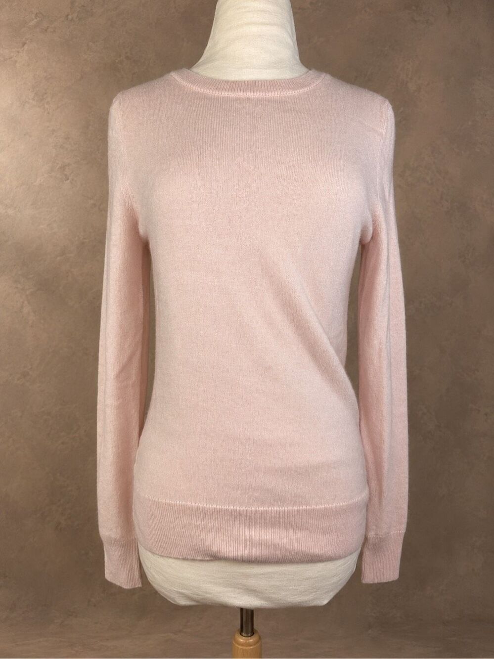 Quince S Mongolian Cashmere Crewneck Sweater Blush Pink 100% Cashmere